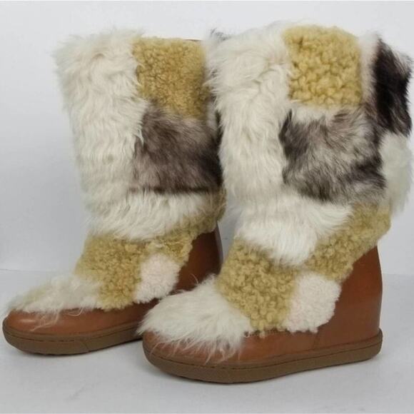 Coach Morton calf leather and sheep fur shearling boots size 5 new!!!! - Picture 2 of 11